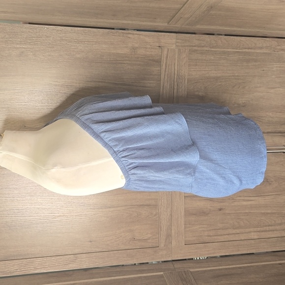 Women's One-Shoulder Blue Top - Picture 5 of 10